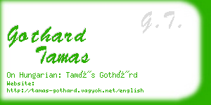 gothard tamas business card
